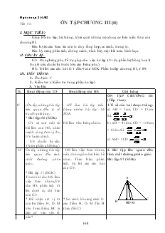 Giáo án Hình học 8 Tiết 55 Ôn tập chương III (tiếp)