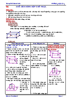 Giáo án Hình học 8 Tiết 57 Thể tích hình hộp chữ nhật