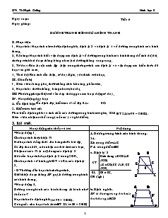 Giáo án Hình học 8 Tiết 6 Đường trung bình của hình thang