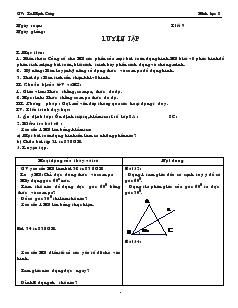 Giáo án Hình học 8 Tiết 9 Luyện Tập