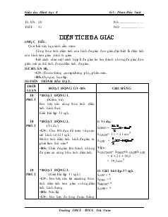 Giáo án Hình học 8 Trường THCS - BTCX Trà Nam Tiết 35 Diện tích đa giác