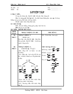 Giáo án Hình học 8 Trường THCS - BTCX Trà Nam Tiết 38 Luyện tập