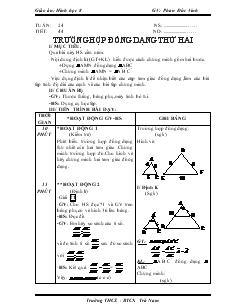Giáo án Hình học 8 Trường THCS - BTCX Trà Nam Tiết 44 Trường hợp đồng dạng thứ hai