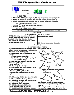 Giáo án Hình học 8 từ tiết 1 đến tiết 19 năm học 2008- 2009
