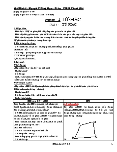 Giáo án Hình học 8 từ tiết 1 đến tiết 4