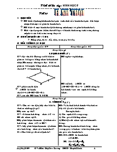 Giáo án Hình học 8 từ tiết 20 đến tiết 34