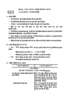 Giáo án Hình học 8 từ tiết 25 đến tiết 29