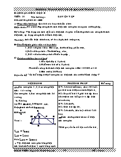Giáo án Hình học 8 từ tiết 31 đến tiết 35 Trường trung học cơ sở Quang Trung