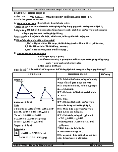 Giáo án Hình học 8 từ tiết 46 đến tiết 50 Trường trung học cơ sở Quang Trung