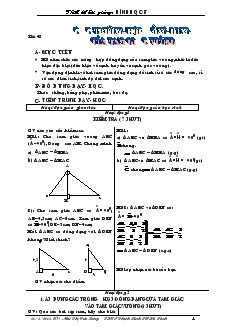 Giáo án Hình học 8 từ tiết 46 đến tiết 67