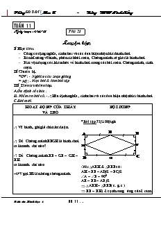 Giáo án Hình học 8 Tuần 10 Trường THCS Ninh Thắng