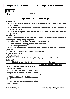 Giáo án Hình học 8 Tuần 14 Tiết 27 Diện tích hình chữ nhật Trường THCS Khánh Trung