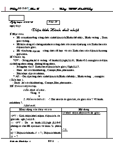 Giáo án Hình học 8 Tuần 14 Trường THCS Ninh Thắng