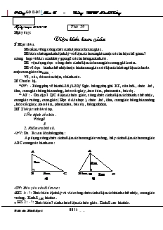 Giáo án Hình học 8 Tuần 15 Trường THCS Ninh Thắng