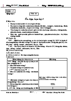 Giáo án Hình học 8 Tuần 17 Tiết 31 Ôn tập học kỳ 1 Trường THCS Khánh Trung