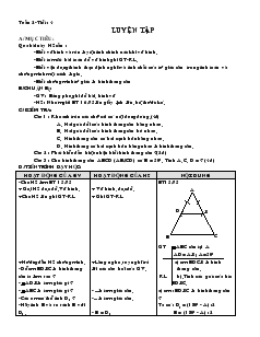 Giáo án Hình học 8 Tuần 2 Tiết 4 Luyện tập