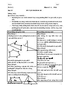 Giáo án Hình học 8 Tuần 21 Tiết 36 Ôn tập chương II