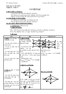 Giáo án Hình học 8 Tuần 21 Tiết 37 Luyện Tập