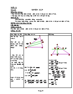 Giáo án Hình học 8 Tuần 22 Tiết 39 Luyện tập