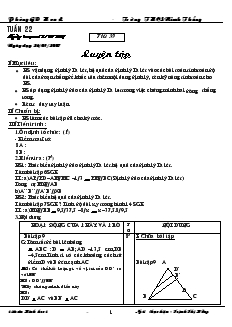 Giáo án Hình học 8 Tuần 22 Trường THCS Ninh Thắng