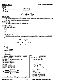 Giáo án Hình học 8 Tuần 23 Trường THCS Ninh Thắng