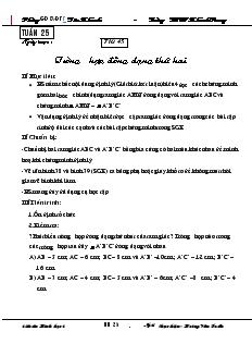 Giáo án Hình học 8 Tuần 25 Tiết 45 Trường hợp đồng dạng thứ hai Trường THCS Khánh Trung