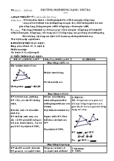 Giáo án Hình học 8 Tuần 25 Tiết 46 Trường hợp đồng dạng thứ ba