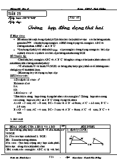 Giáo án Hình học 8 Tuần 25 Trường THCS Ninh Thắng