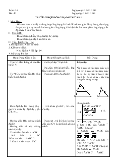 Giáo án Hình học 8 Tuần 26 Tiết 45 Trường hợp đồng dạng thứ hai