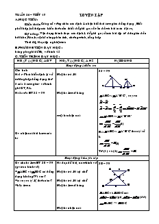 Giáo án Hình học 8 Tuần 26 Tiết 47 Luyện tập