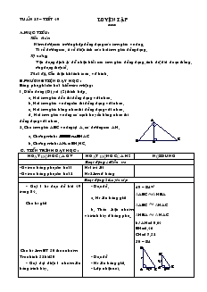 Giáo án Hình học 8 Tuần 27 Tiết 49 Luyện tập