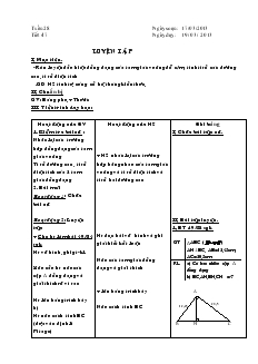 Giáo án Hình học 8 Tuần 28 Tiết 47 Luyện tập