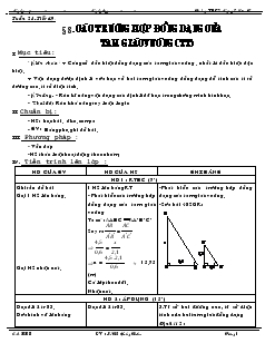 Giáo án Hình học 8 Tuần 28 Tiết 49 Các trường hợp đồng dạng của tam giác vuông (tiếp)