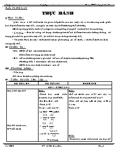 Giáo án Hình học 8 Tuần 29 Tiết 51,52 Thực hành