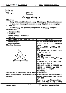 Giáo án Hình học 8 Tuần 29 Tiết 53 Ôn tập chương III Trường THCS Khánh Trung