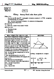 Giáo án Hình học 8 Tuần 3 Tiết 5 Đường trung bình của tam giác Trường THCS Khánh Trung