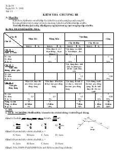 Giáo án Hình học 8 Tuần 30 Tiết 55 Kiểm tra chương III