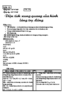 Giáo án Hình học 8 Tuần 32 Trường THCS Ninh Thắng