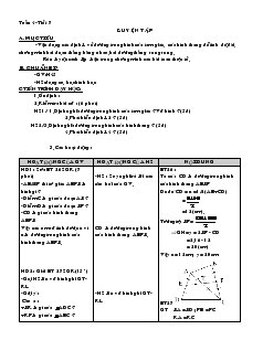 Giáo án Hình học 8 Tuần 4 Tiết 7 Luyện tập