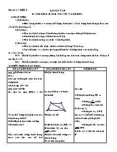Giáo án Hình học 8 Tuần 5 Tiết 9 Luyện tập dựng hình bằng thước và compa