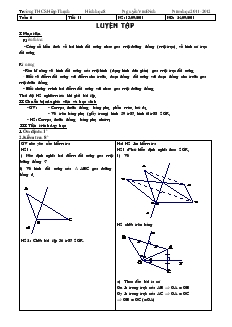 Giáo án Hình học 8 Tuần 6 Năm học 2011-2012 Trường THCS Hiệp Thạnh