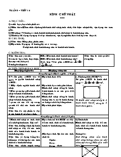 Giáo án Hình học 8 Tuần 8 Tiết 16 Hình chữ nhật