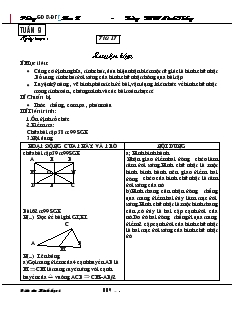 Giáo án Hình học 8 Tuần 9 Trường THCS Ninh Thắng