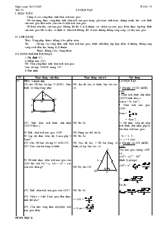 Giáo án Hình học lớp 8 năm học 2005- 2006 Tiết 29 Luyện Tập