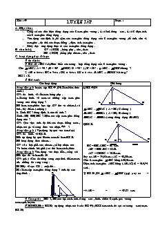 Giáo án Hình học lớp 8 năm học 2008- 2009 Tiết 49 Luyện Tập