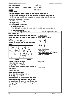 Giáo án Hình Học Lớp 8 năm học 2008 – 2009 Trường THCS Thị Trấn Đầm Dơi