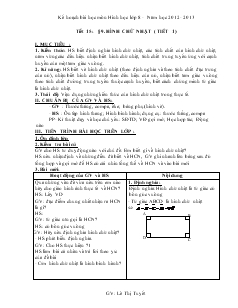 Giáo án Hình học lớp 8 năm học 2012- 2013 từ tiết 15 đến tiết 17