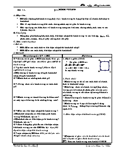 Giáo án Hình học lớp 8 Tiết 21 Hình Vuông