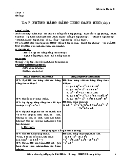 Giáo án Hình học lớp 8 - Tiết 7 đến tiết 20