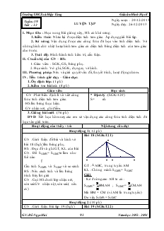 Giáo án Hình học lớp 8 - Trường THCS xó Hiệp Tùng - Tuần 19 - Tiết 32: Luyện tập
